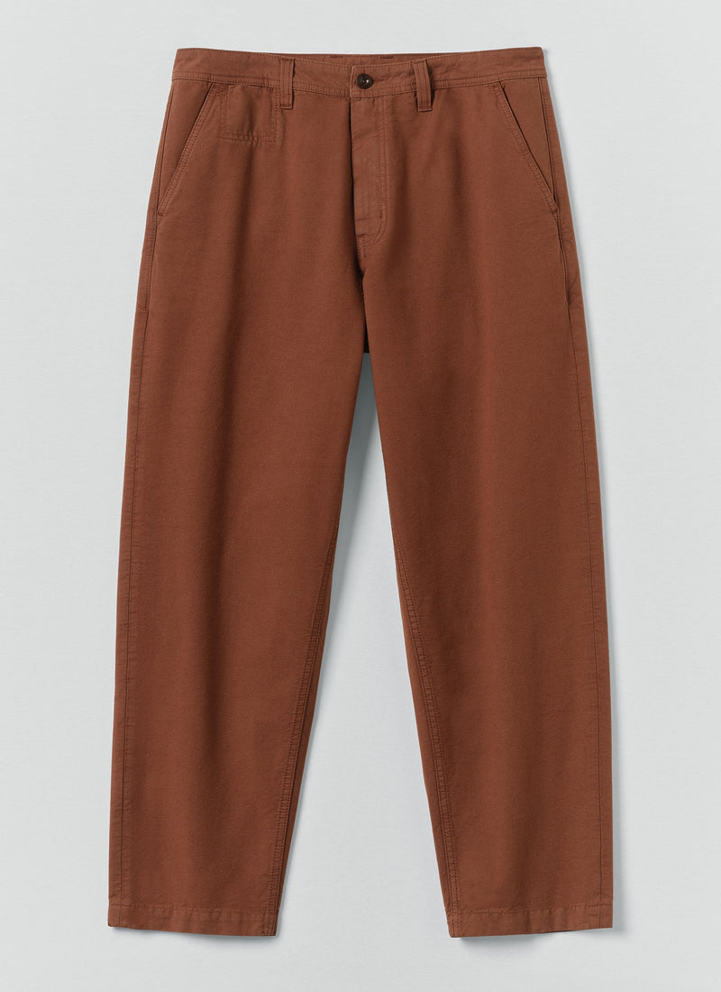 Elliot Garment Dyed Cotton Canvas Trousers | Cinnamon
