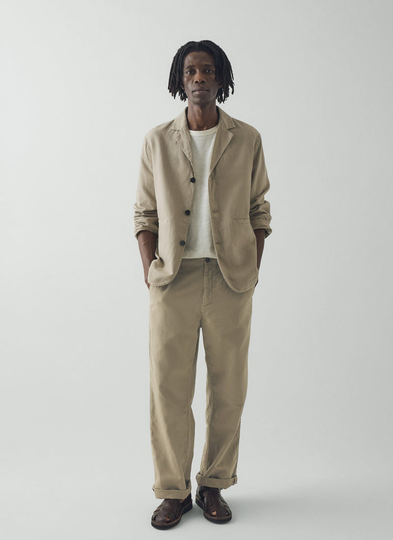 Rory Elasticated Cotton Linen Trousers | Salt