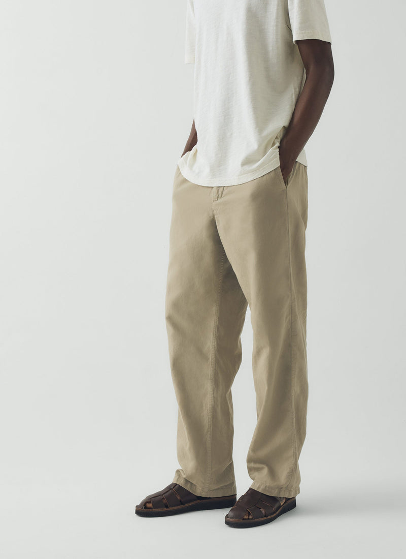 Rory Elasticated Cotton Linen Trousers | Salt