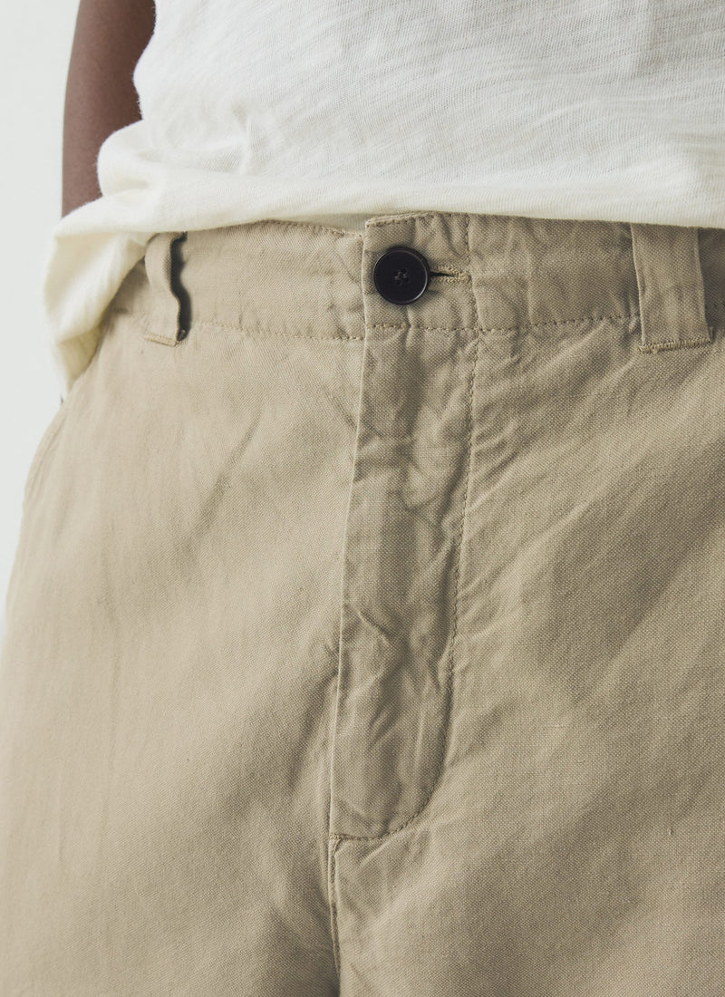 Rory Elasticated Cotton Linen Trousers | Salt
