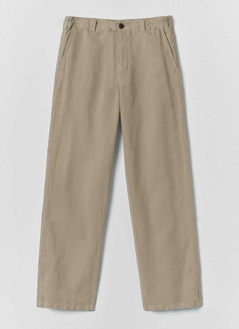Rory Elasticated Cotton Linen Trousers | Salt