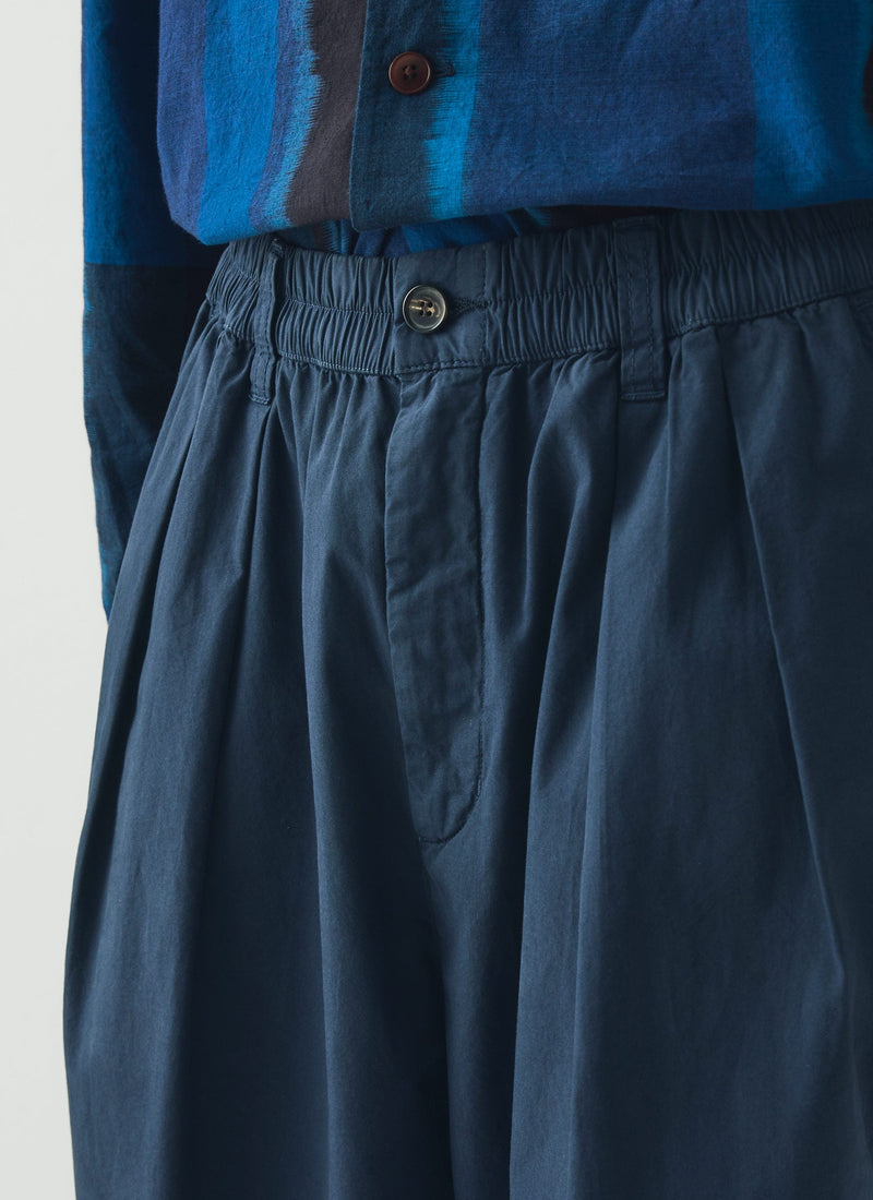 Casper Cotton Poplin Trousers | Navy