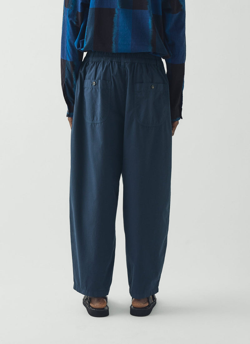 Casper Cotton Poplin Trousers | Navy