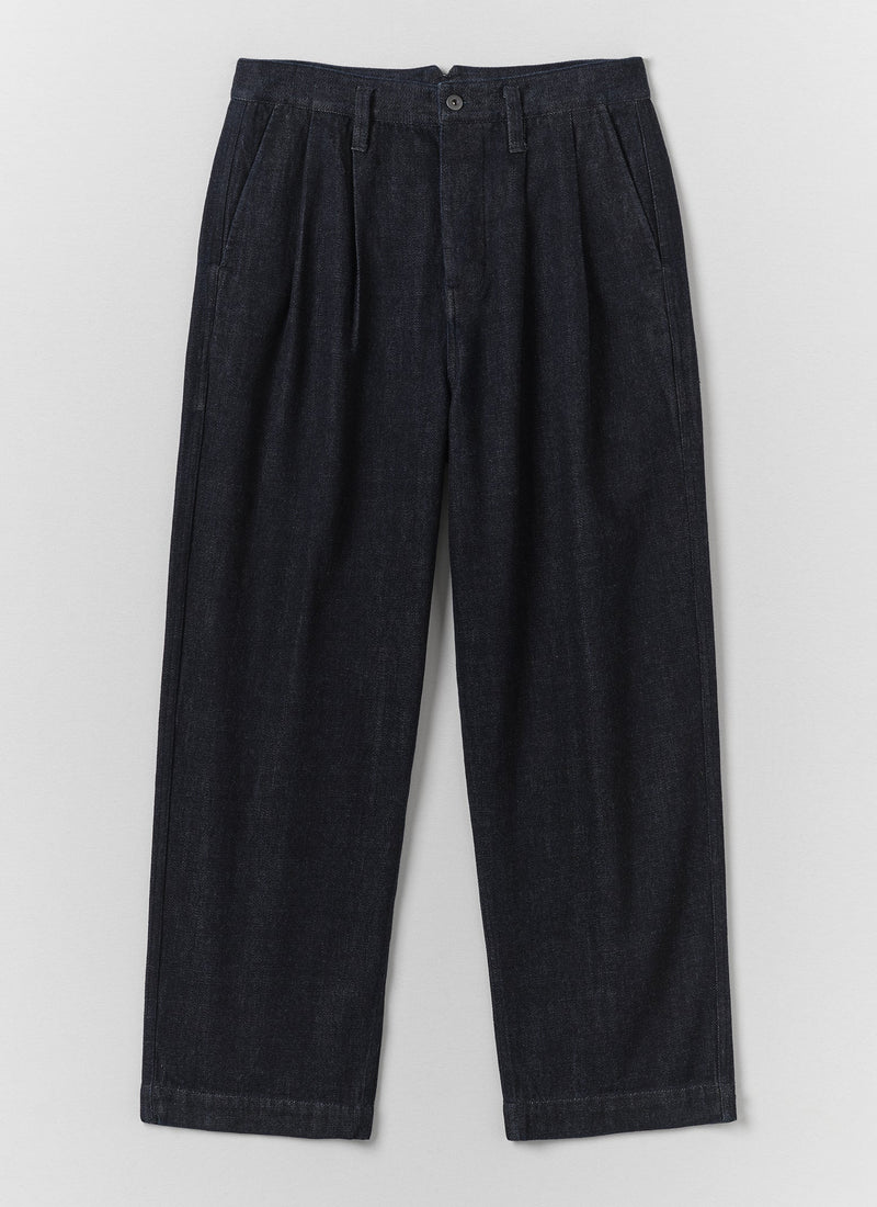 Bill Japanese Denim Wide Leg Trousers | Indigo