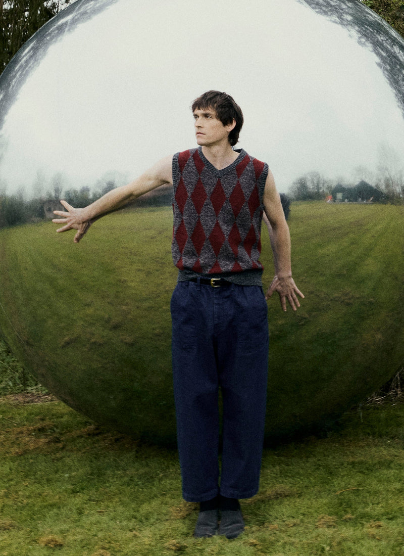 Gabriel Cotton Linen Denim Trousers | Indigo