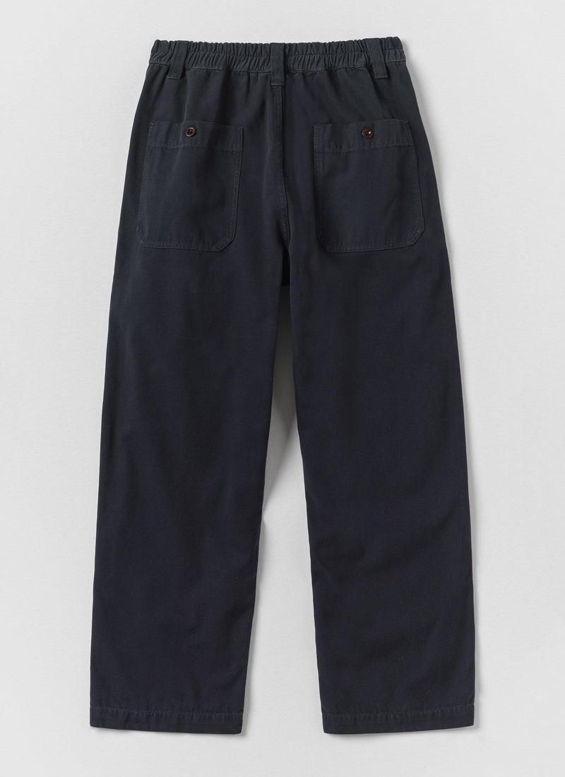 Gabriel Cotton Canvas Trousers | Dark Navy