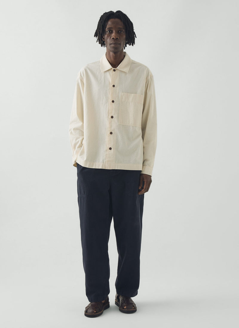 Gabriel Cotton Canvas Trousers | Dark Navy