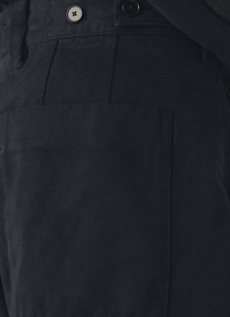 Jude Brushed Cotton Trousers | Navy