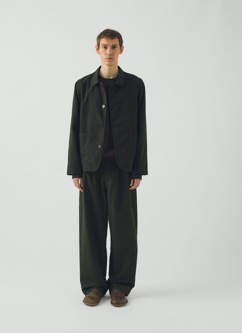 Bill Overdyed Micro Houndstooth Trousers | Grey Olive