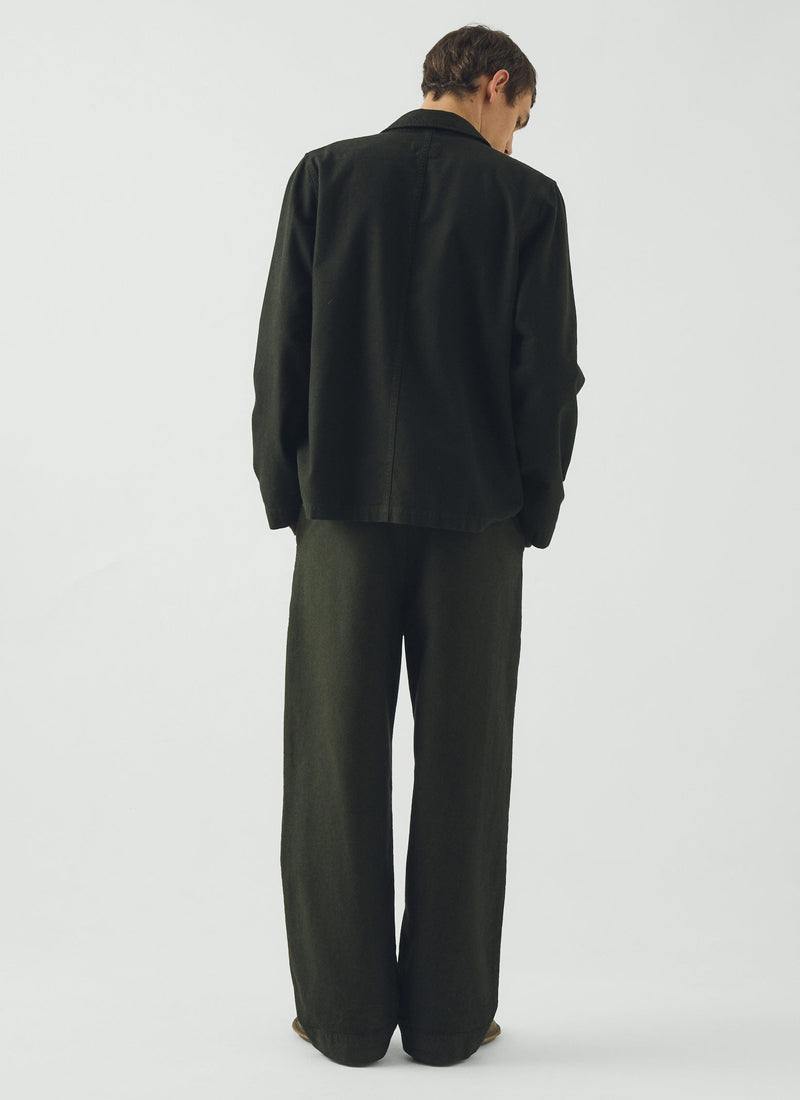 Bill Overdyed Micro Houndstooth Trousers | Grey Olive
