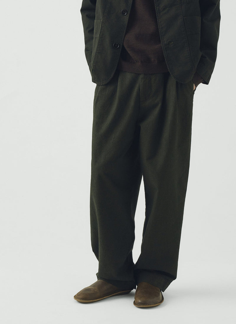 Bill Overdyed Micro Houndstooth Trousers | Grey Olive