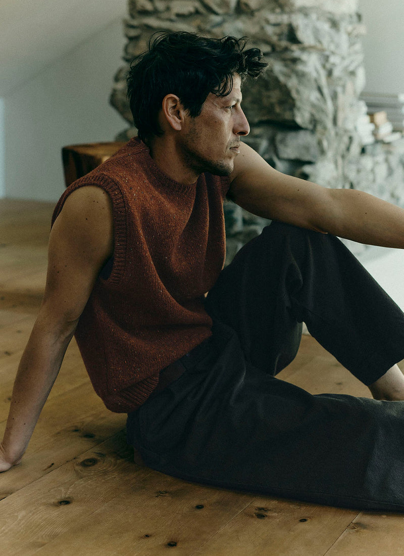 Bill Overdyed Micro Houndstooth Trousers | Grey Olive