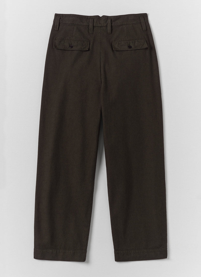 Bill Overdyed Micro Houndstooth Trousers | Grey Olive
