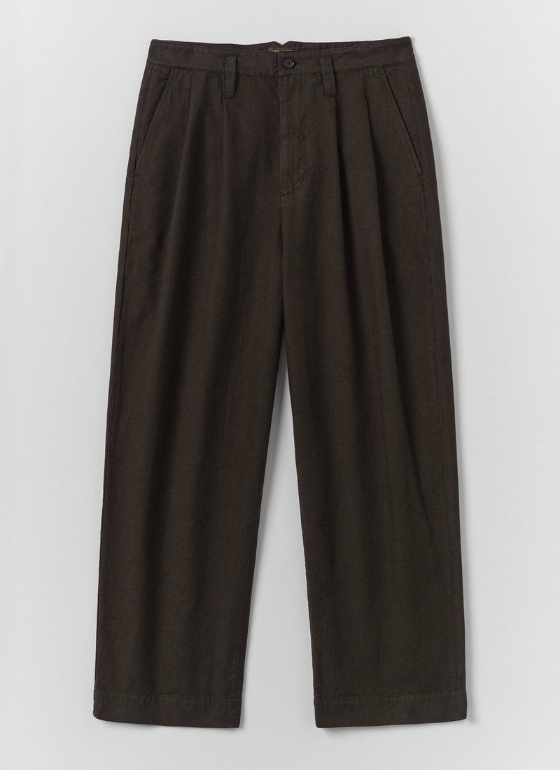 Bill Overdyed Micro Houndstooth Trousers | Grey Olive