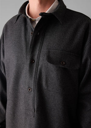 Wool Cashmere Overshirt | Charcoal