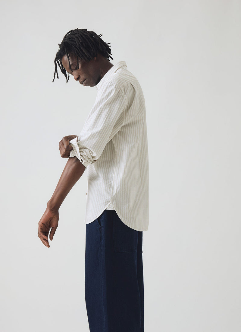 Jacquard Stripe Shirt | Shale Stone