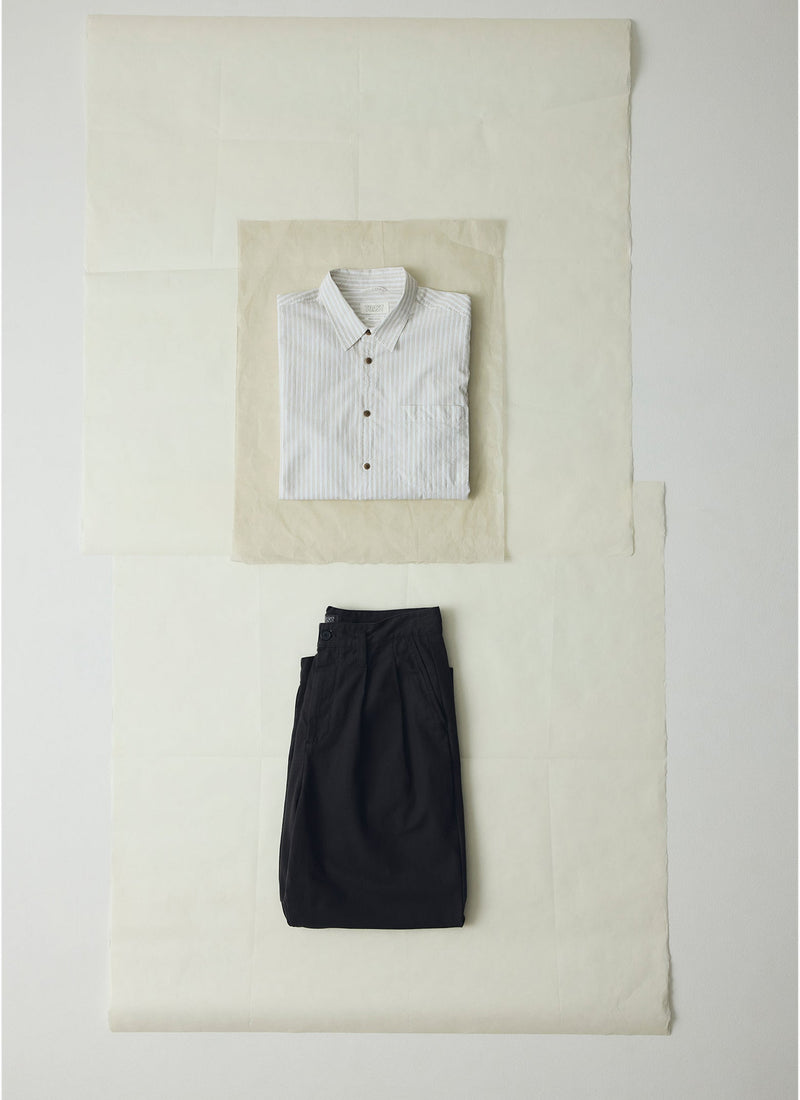 Jacquard Stripe Shirt | Shale Stone