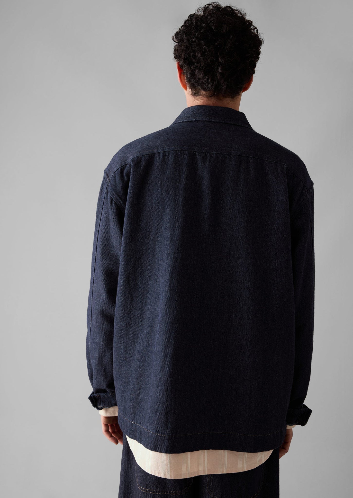 Cotton Hemp Denim Smock Shirt | Indigo