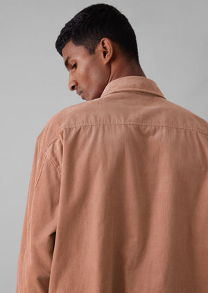 Point Collar Organic Cord Shirt | Rose Quartz