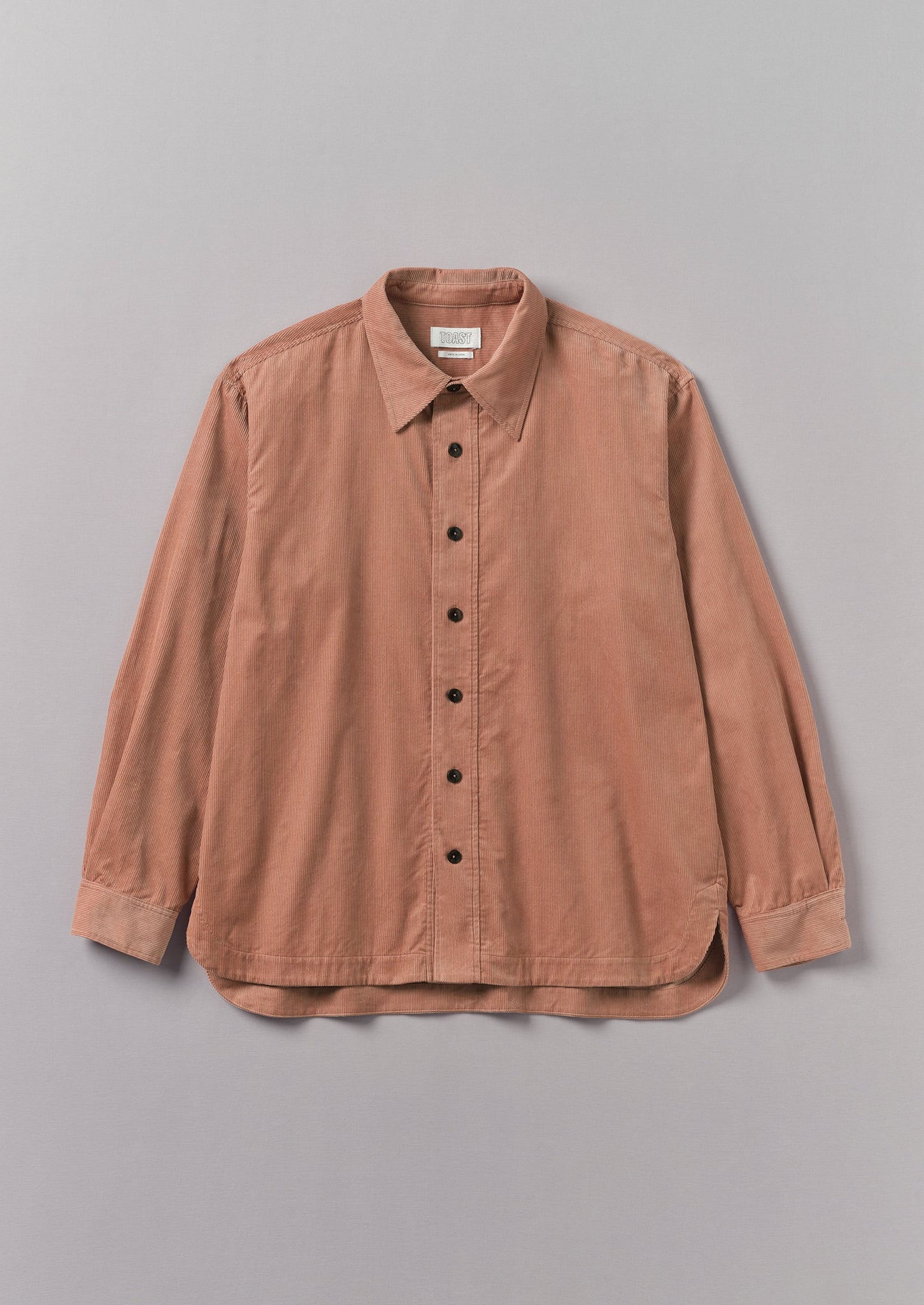 Point Collar Organic Cord Shirt | Rose Quartz