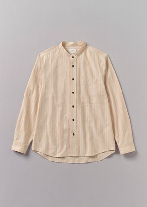 Bold Stripe Grandad Shirt | Desert Pink