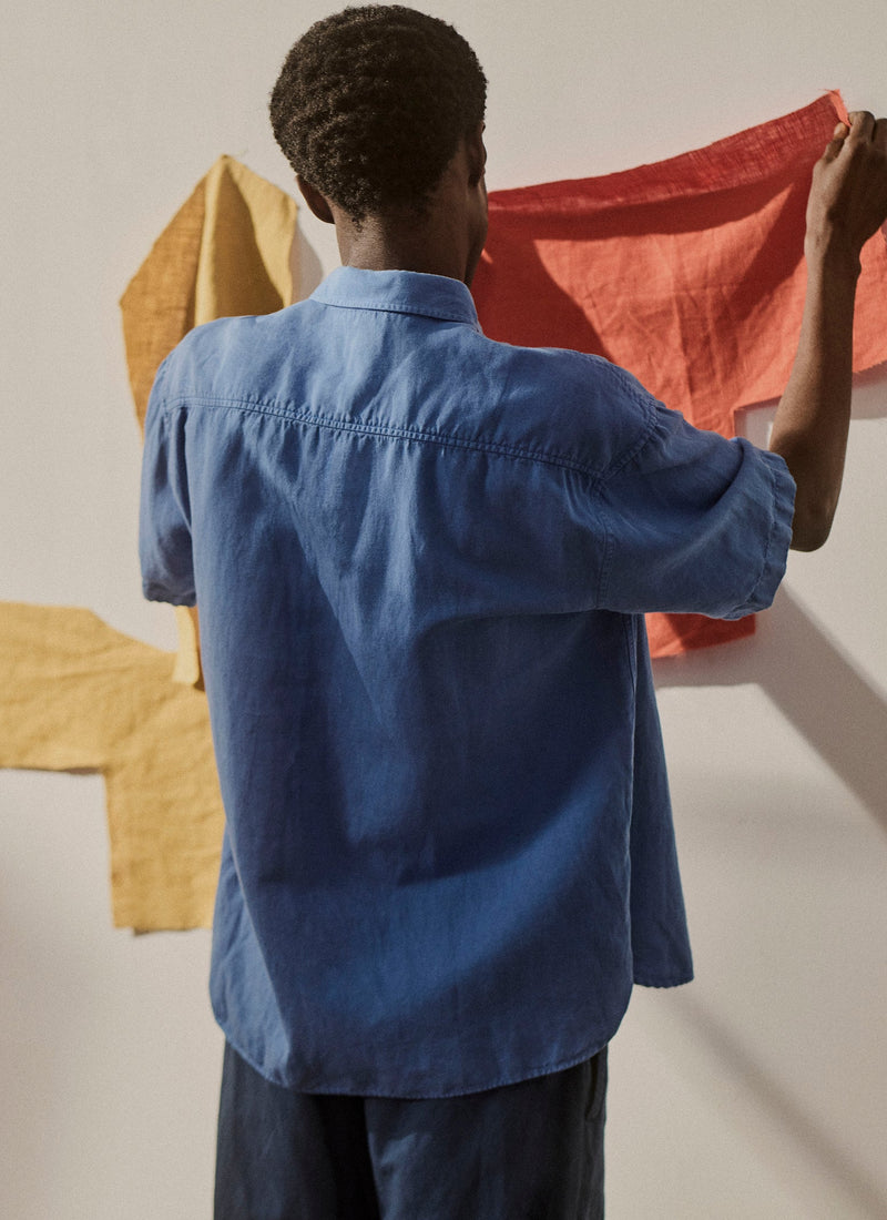 Pullover Short Sleeve Shirt | Sea Blue