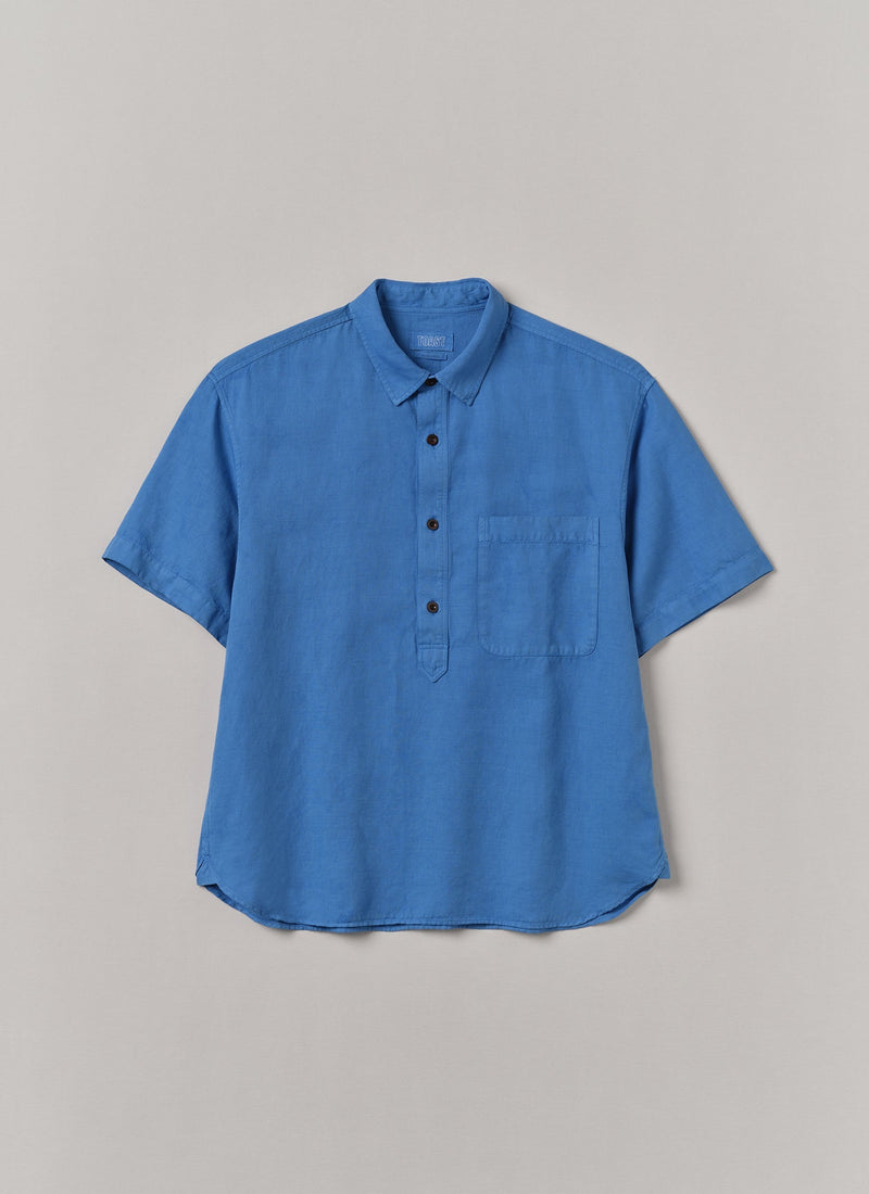Pullover Short Sleeve Shirt | Sea Blue