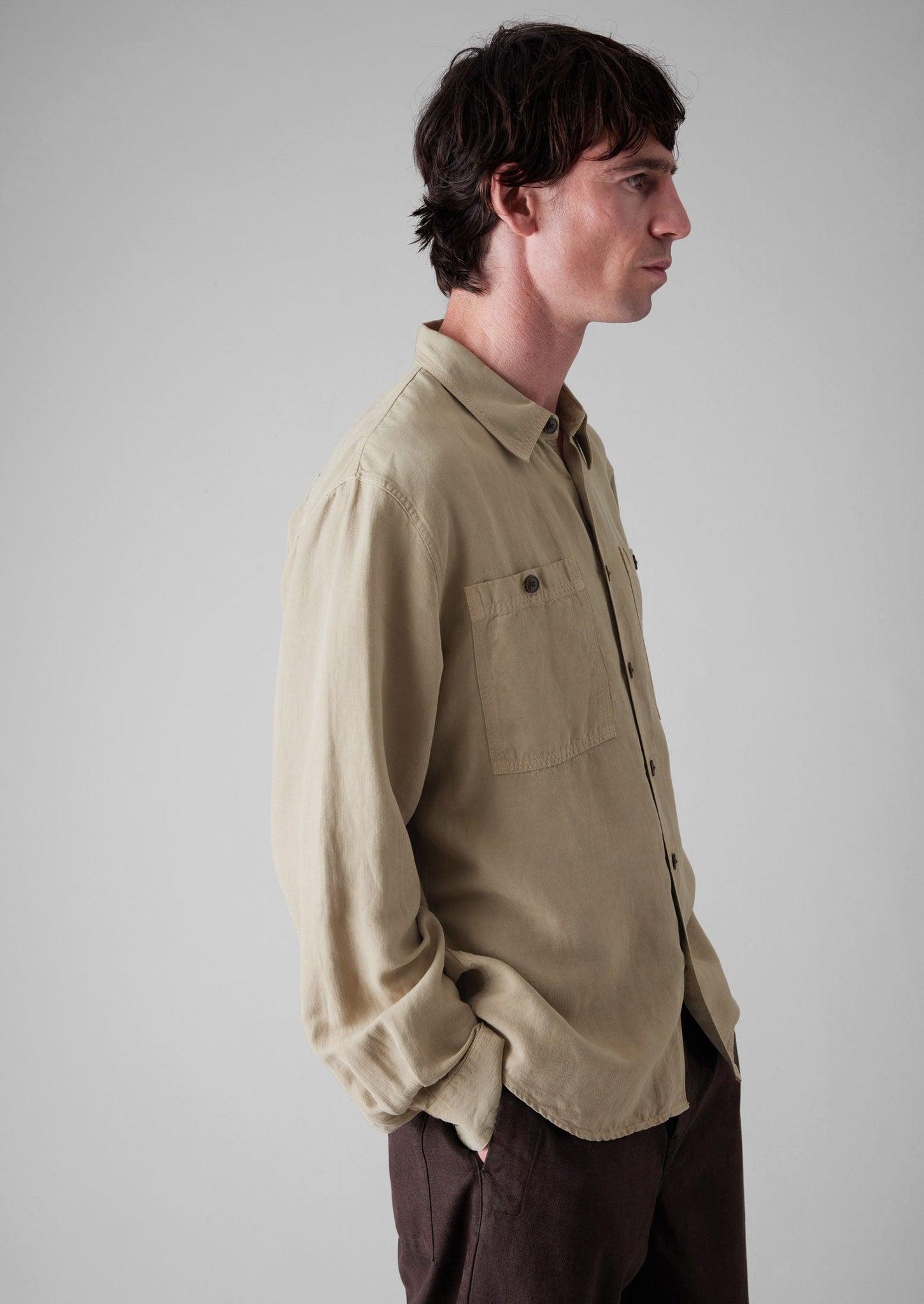 Garment Dyed Patch Pocket Shirt | Salt
