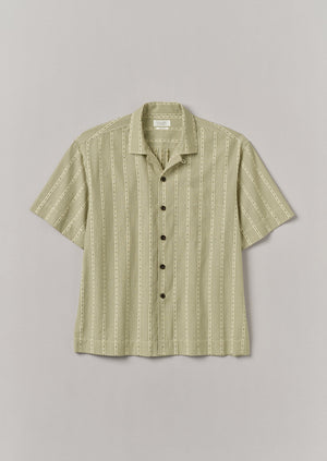 Kite Stripe Cotton Shirt | Olive