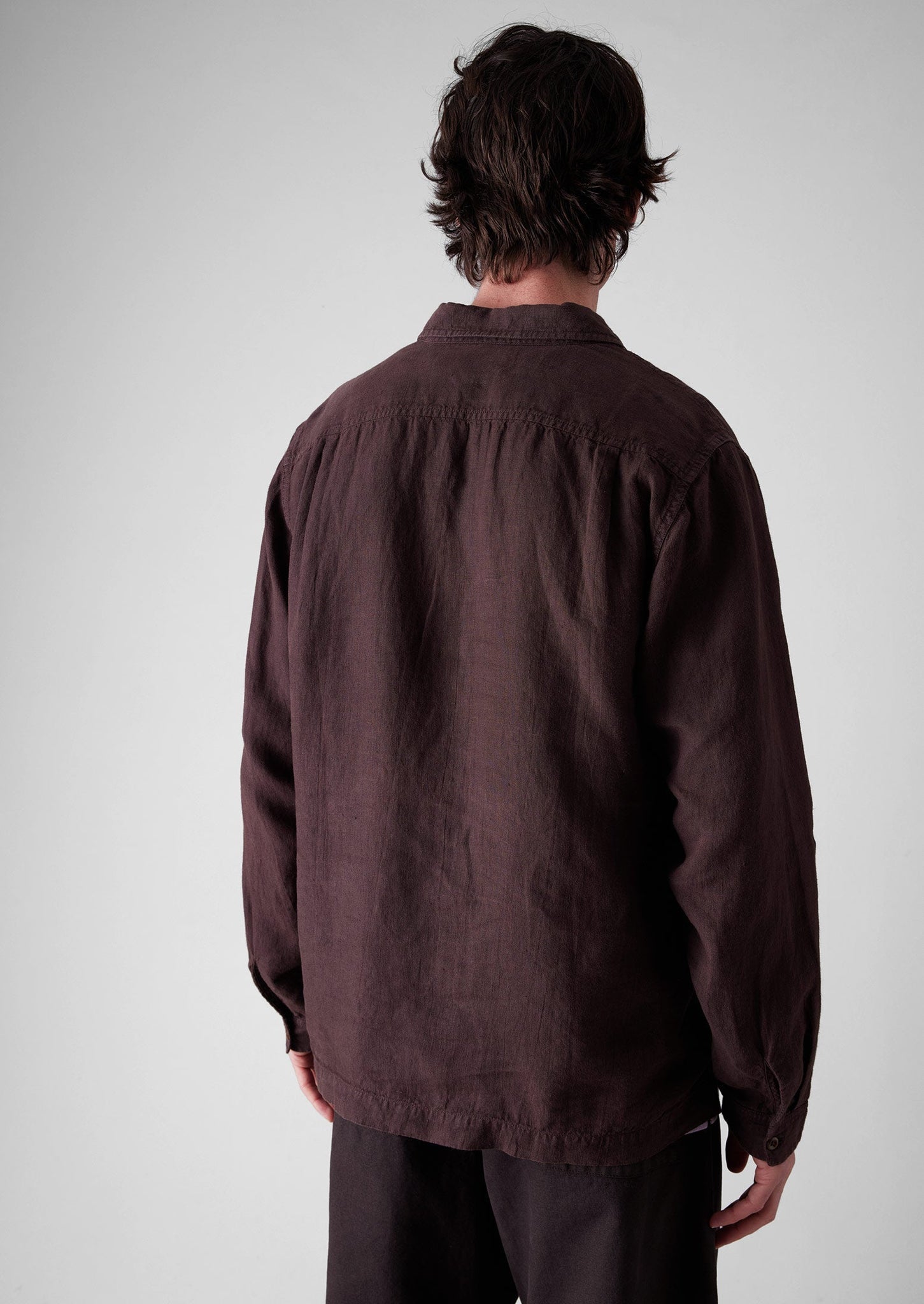 Half Placket Linen Shirt | Rich Earth