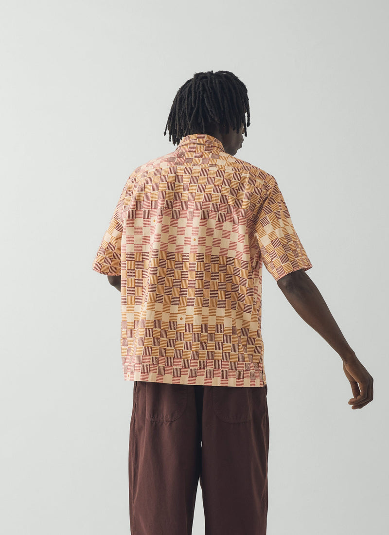 Variegated Block Print Cotton Shirt | Mace