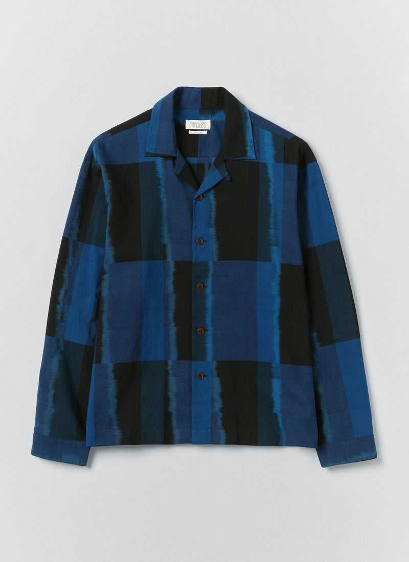 Sobremesa Cotton Ikat Shirt | Bright Blue