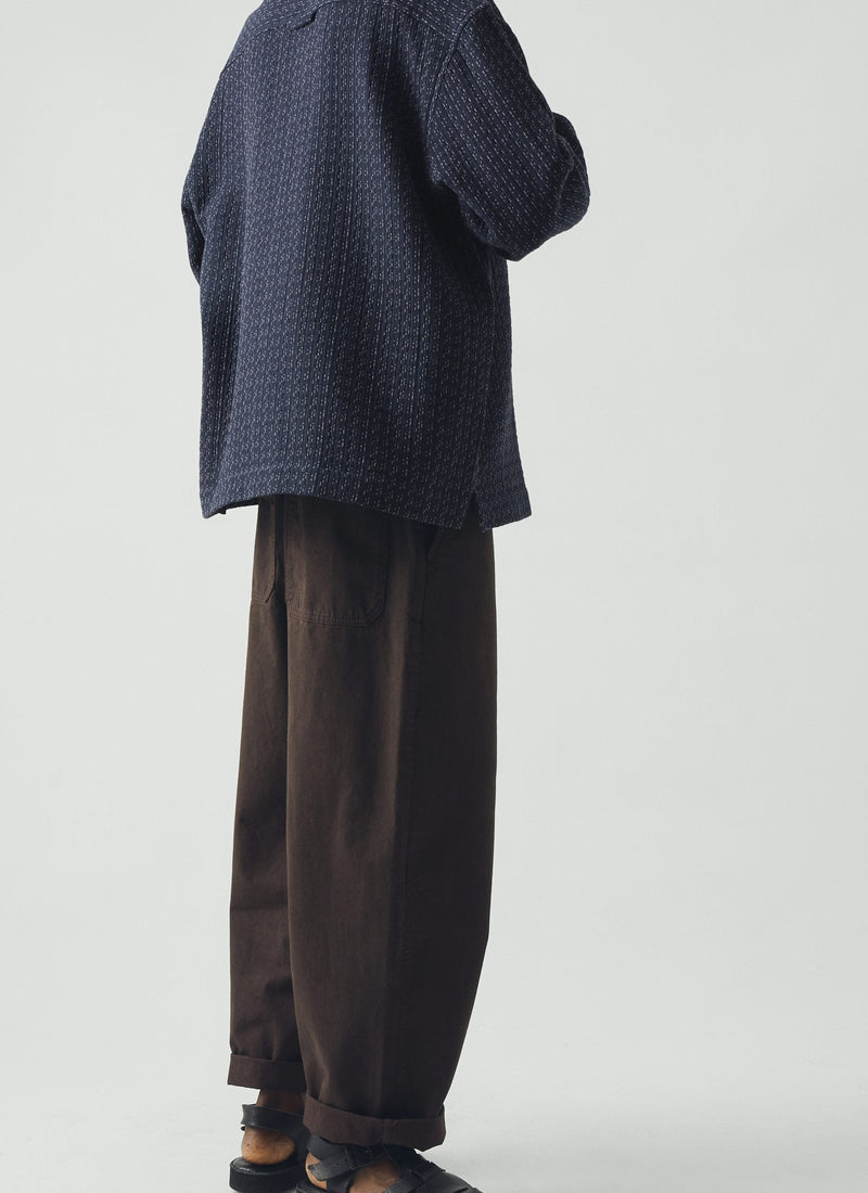 Scatter Stitch Cotton Shirt | Indigo