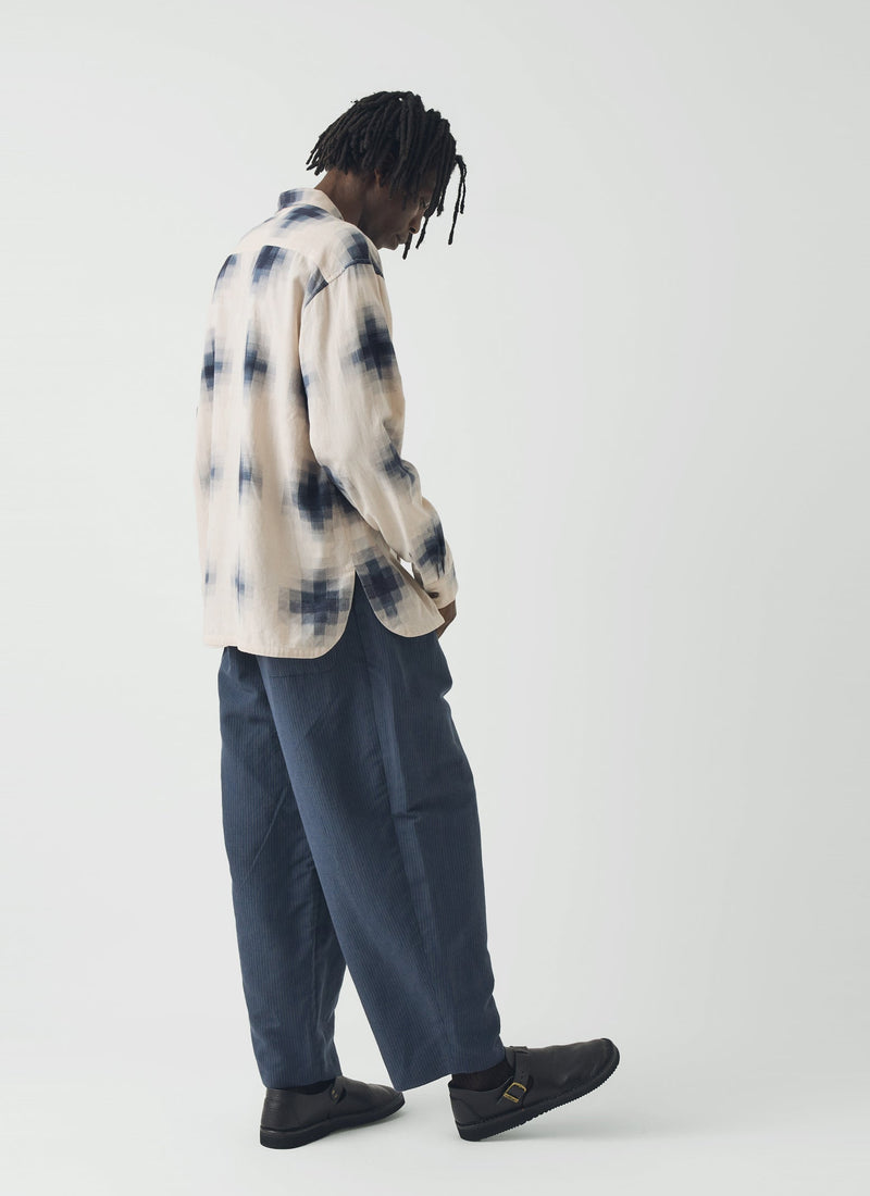 Mosaic Cotton Ikat Shirt | Slate/Putty