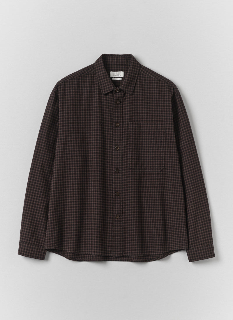 Brushed Cotton Workwear Shirt | Earth