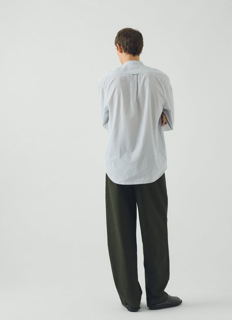 Jasper Cotton Stripe Shirt | Blue