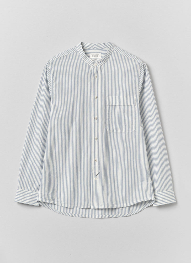 Jasper Cotton Stripe Shirt | Blue
