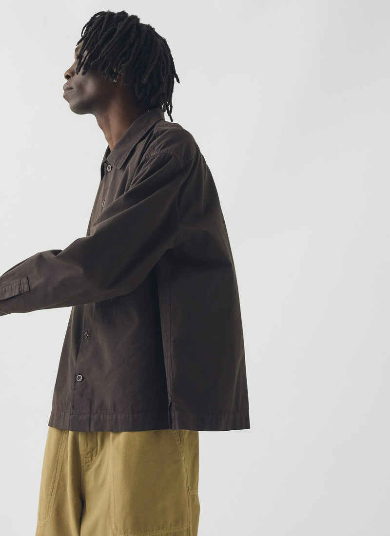 Elis Garment Dyed Oxford Shirt | Black Walnut