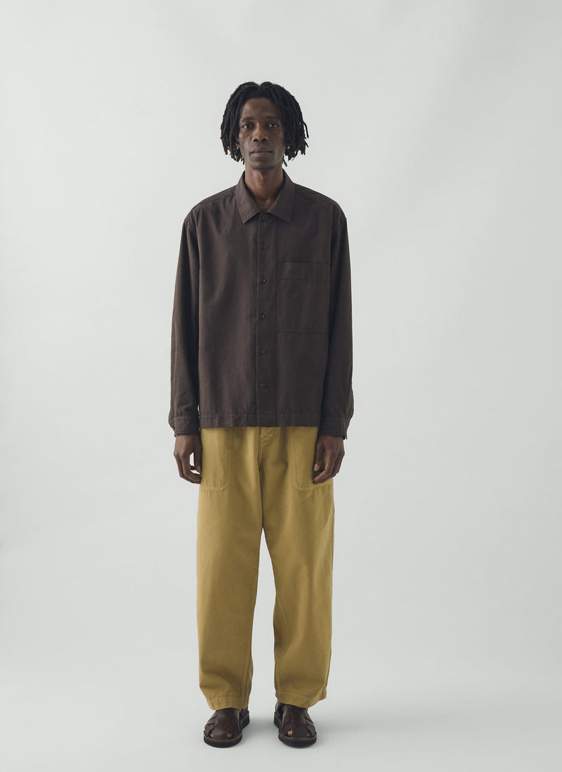 Elis Garment Dyed Oxford Shirt | Black Walnut