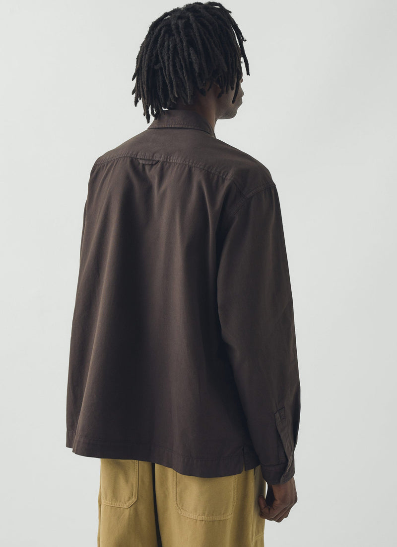 Elis Garment Dyed Oxford Shirt | Black Walnut
