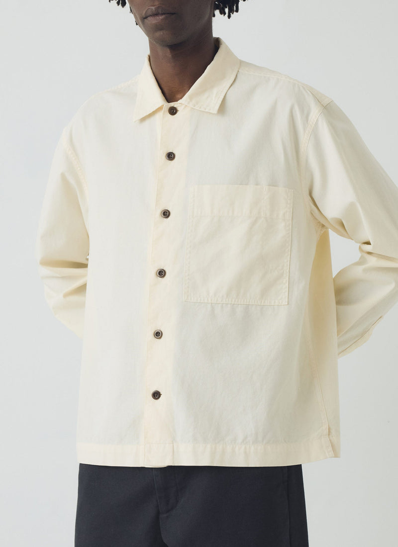 Elis Garment Dyed Oxford Shirt | Ecru