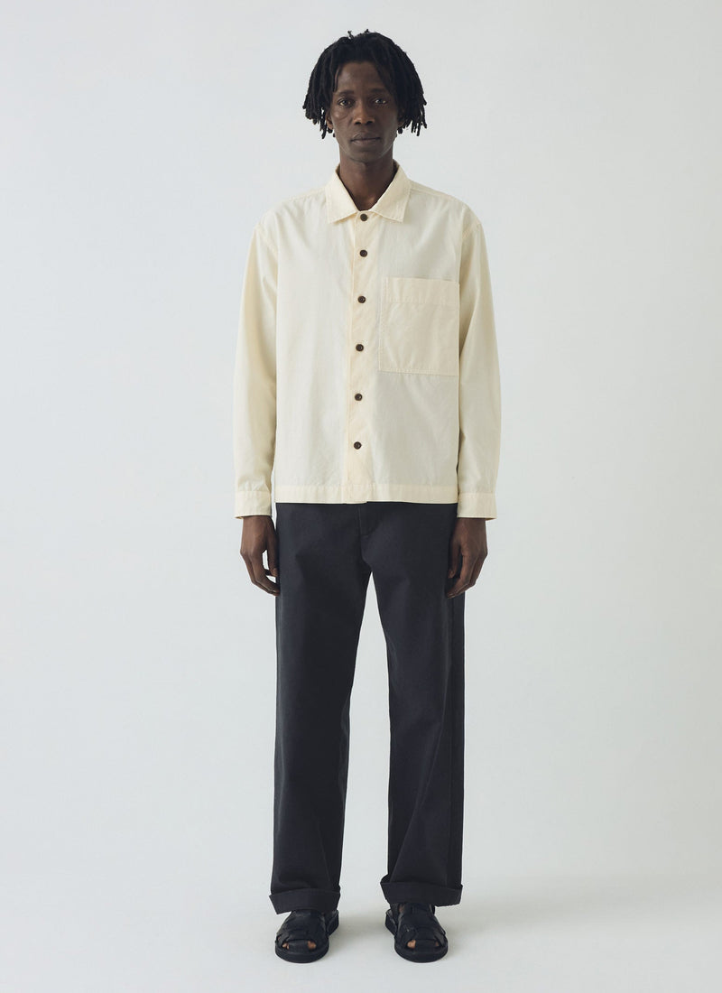 Elis Garment Dyed Oxford Shirt | Ecru