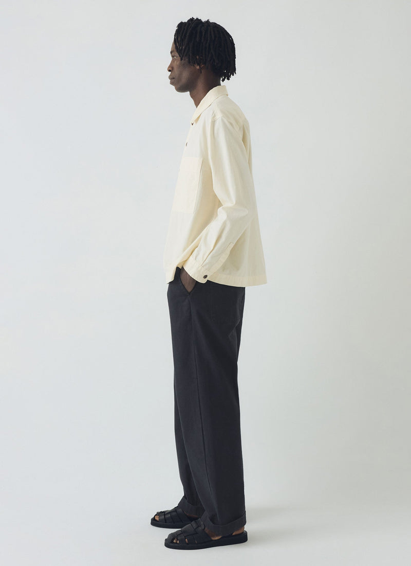 Elis Garment Dyed Oxford Shirt | Ecru