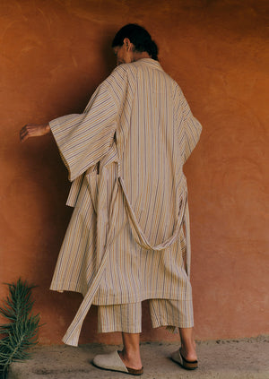 Scout Stripe Cotton Gown | Marigold