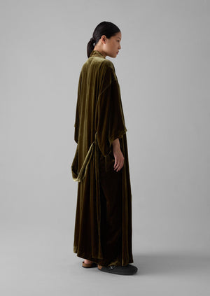 Silk Velvet Gown | Rich Olive