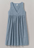Lightweight Linen Cotton Lounge Dress | Dusty Blue