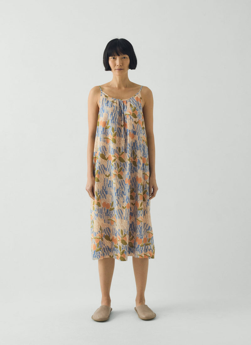 Picnic Print Cotton Nightdress | Ecru/Multi