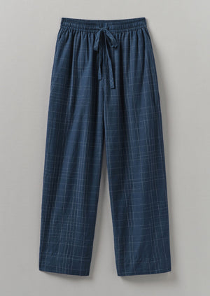 Sketched Check Cotton Pyjama Trousers | Twilight/Ecru