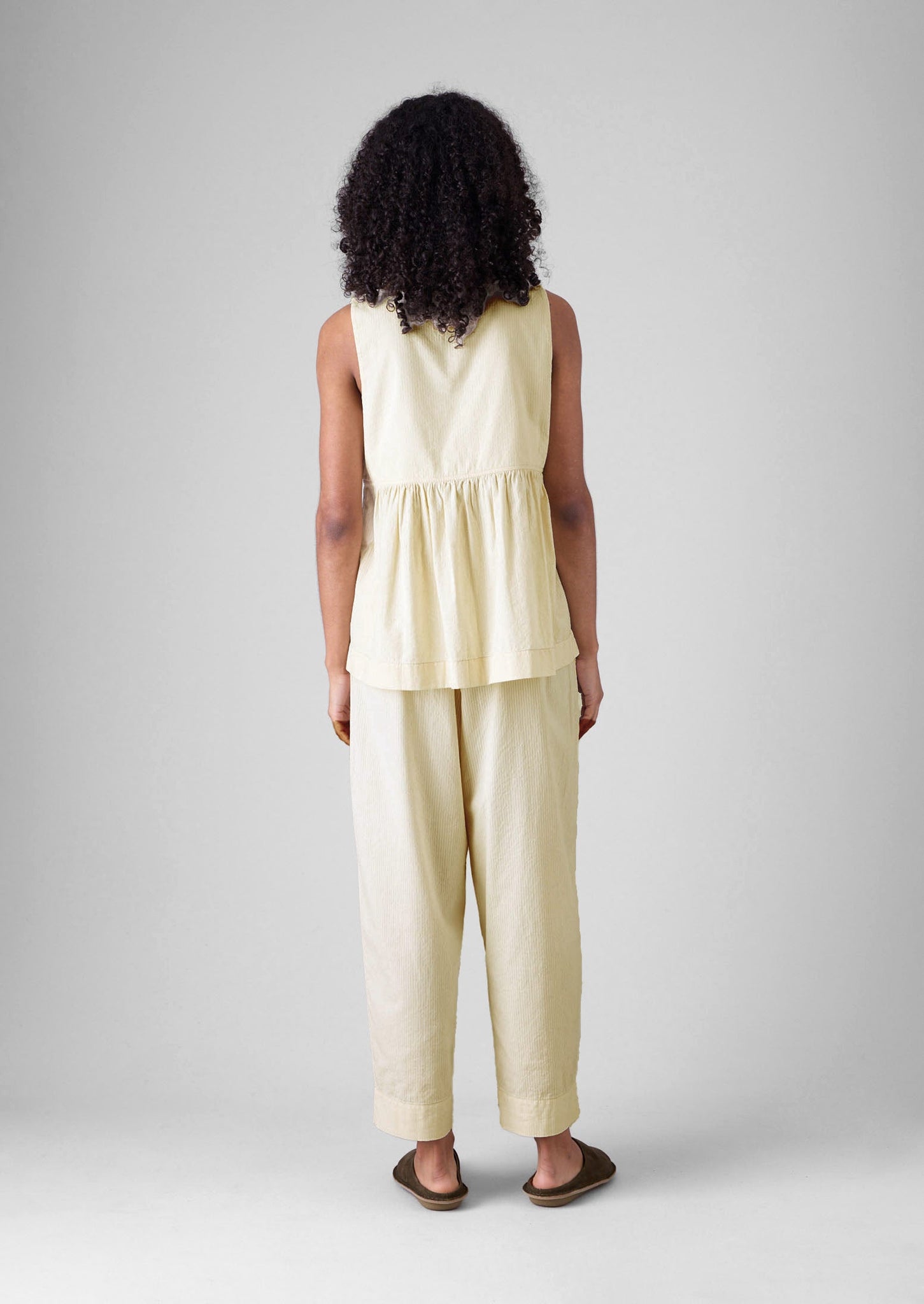 Raised Stripe Cotton Pyjamas | Chalk
