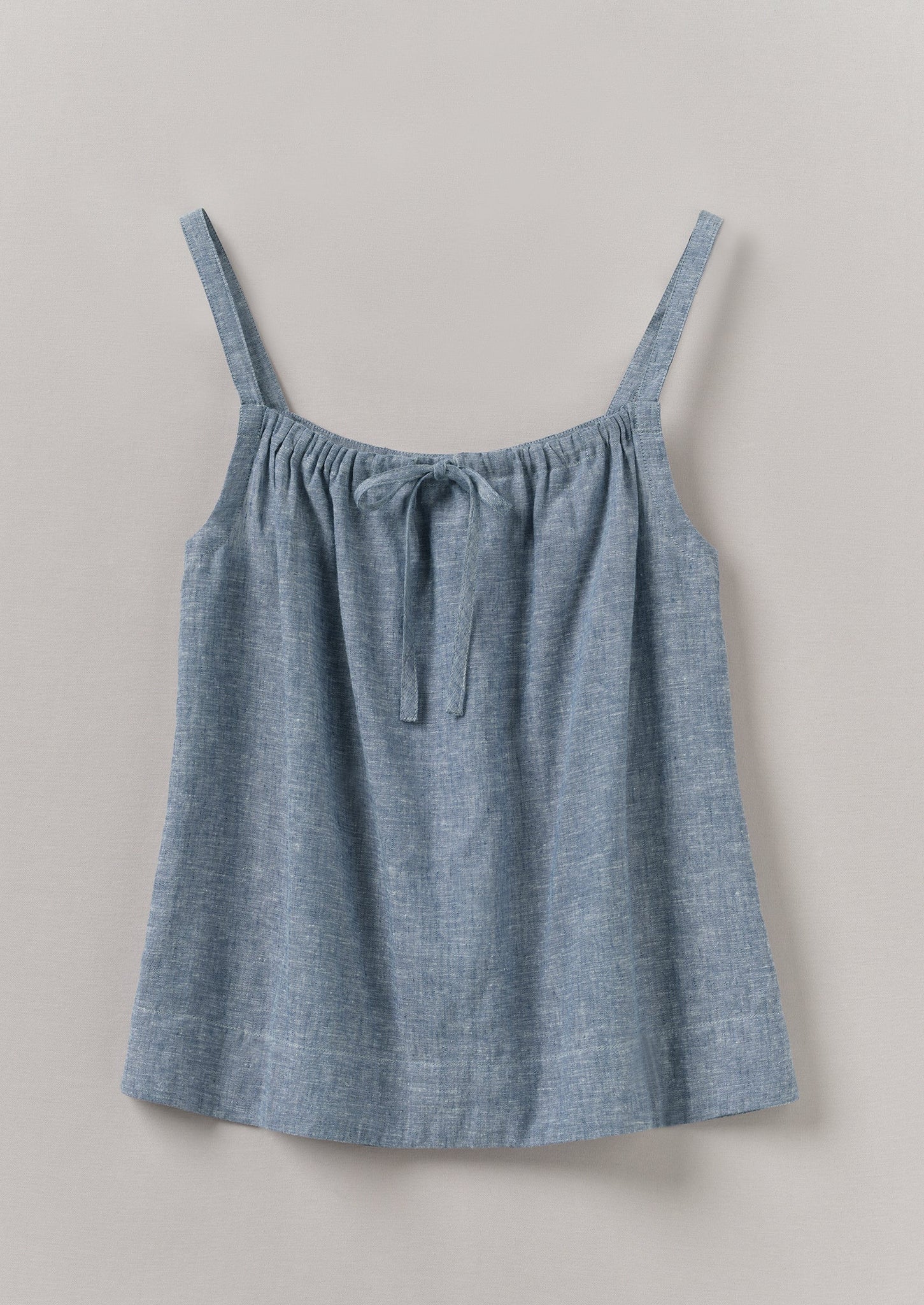 Lightweight Linen Cotton Cami | Dusty Blue